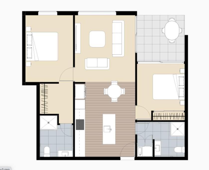 Apartment Luxurious New 2 Bed 2 Bath In
